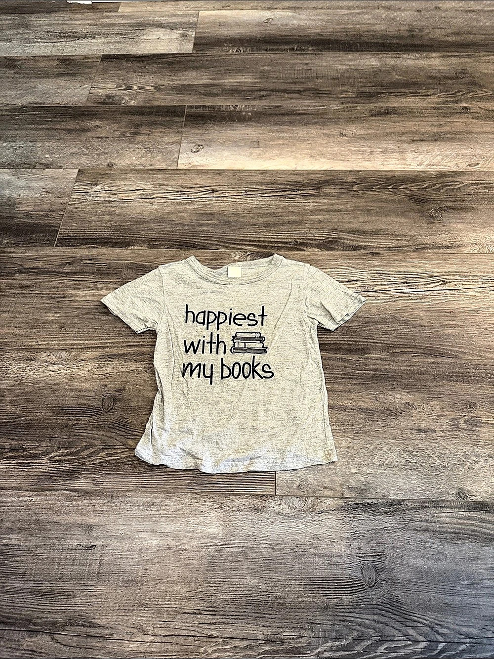 Happiest Baby Graphic Short Sleeve Tee Size 4T Gray